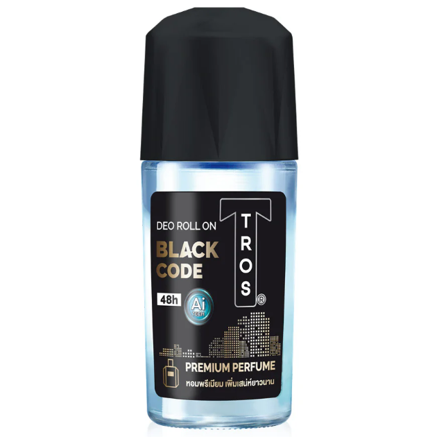 TROS - Deo Roll On Black Code 45ml. (Pack of 3)