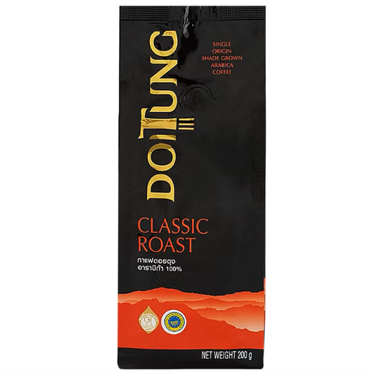 Doi Tung - Single Origin Shade Grown Arabica Coffee, 100% Classic Roast 200g.