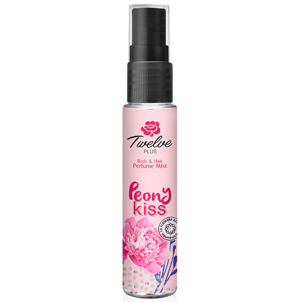 Twelve - Plus Body & Hair Perfume Mist, Peony Kiss 25ml.