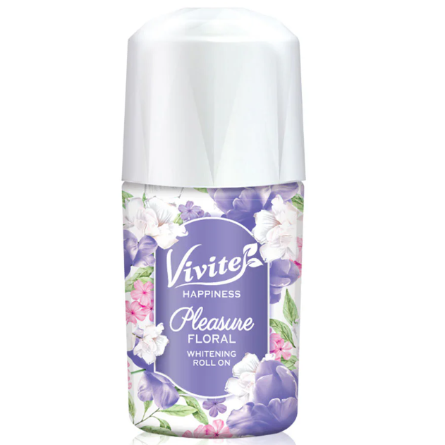 Vivite - Happiness Pleasure Floral Whitening Roll On 20ml. (Pack of 2)