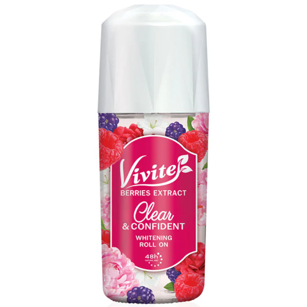 Vivite - Clear & Confident White Deo Roll On 45ml. (Pack of 2)