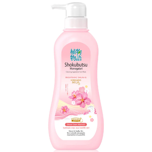 Shokubutsu - Monogatari Brightening Sakura And Hokkaido Milk Bath 500ml.
