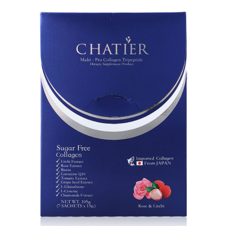 CHATIER - Multi-Pro Collagen Tripeptide, No Sugar 15g. (7 sachets)
