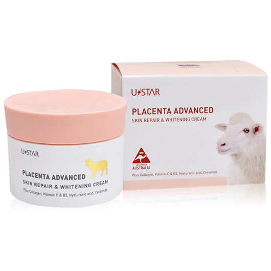 U-Star - Placenta Advanced Skin Repair & Whitening Cream 100g.