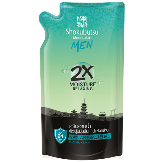 Shokubutsu - Monogatari Men Moisture Relaxing Shower Cream Refill 400ml.