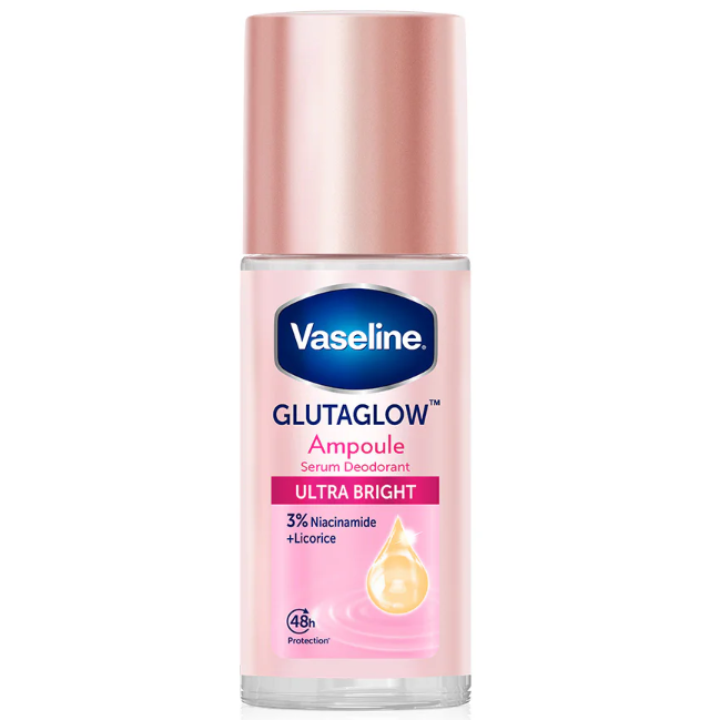 Vaseline - Roll-On Serum GlutaGlow Ampoule Deodorant, Ultra Bright 45ml.