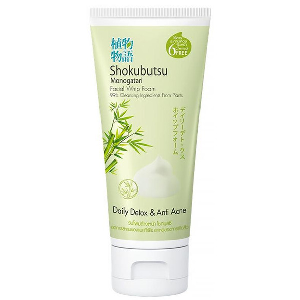 Shokubutsu - Monogatari Facial Whip Foam - Daily Detox & Anti Acne 100g.