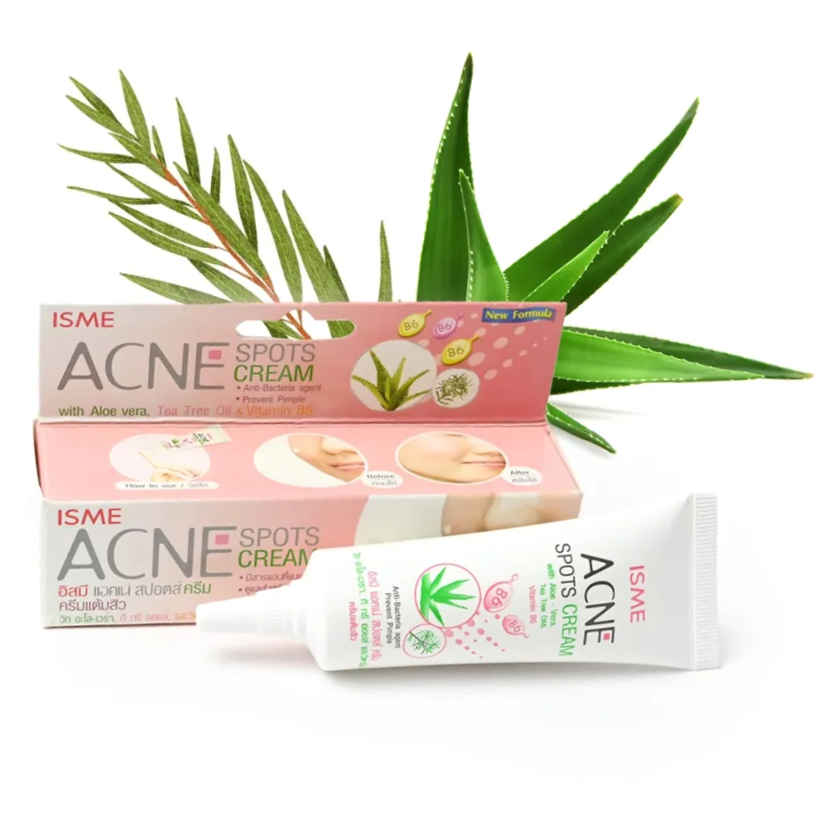 ISME - Acne Spots Cream with Aloevera, Tea Treeoil & VitaminB6 10g.