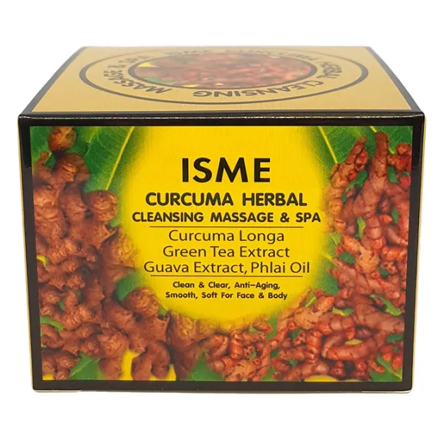 ISME - Curcuma Herbal Cleansing Massage & Spa with Green Tea Extract, Guava Extract and Phlai Oil 40g.