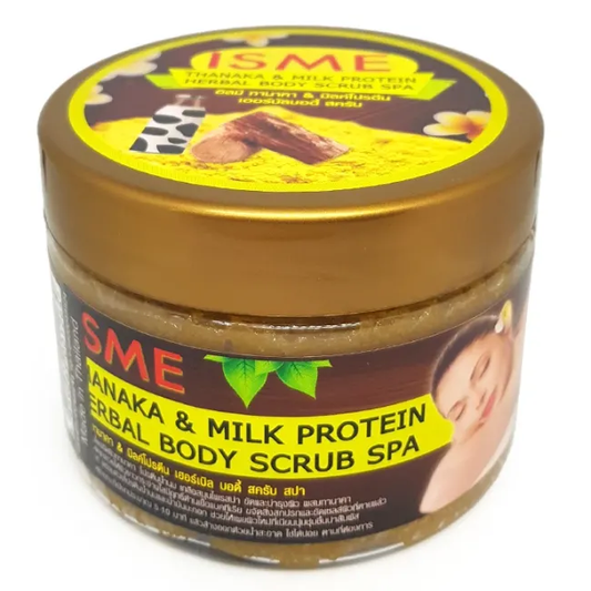 ISME - Thanaka & Milk Protein Herbal Body Scrub Spa 350g.