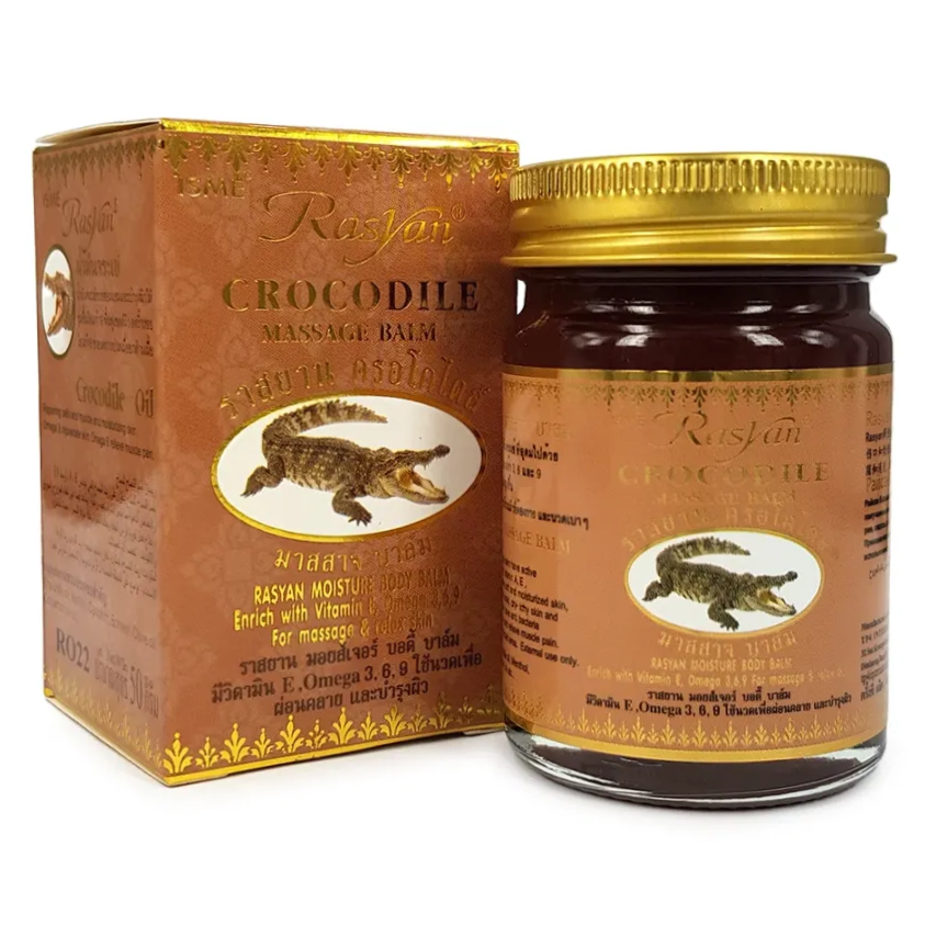 ISME - Crocodile Massage Balm with Vitamin E, Omega 3, 6 and 9, 50g.