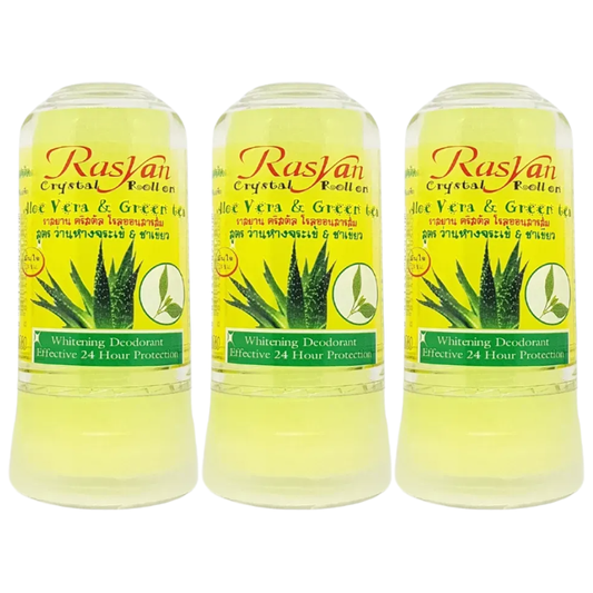 ISME - Aloe Vera & Green Tea Crystal Roll-On Alum 80g. (Pack of 3)