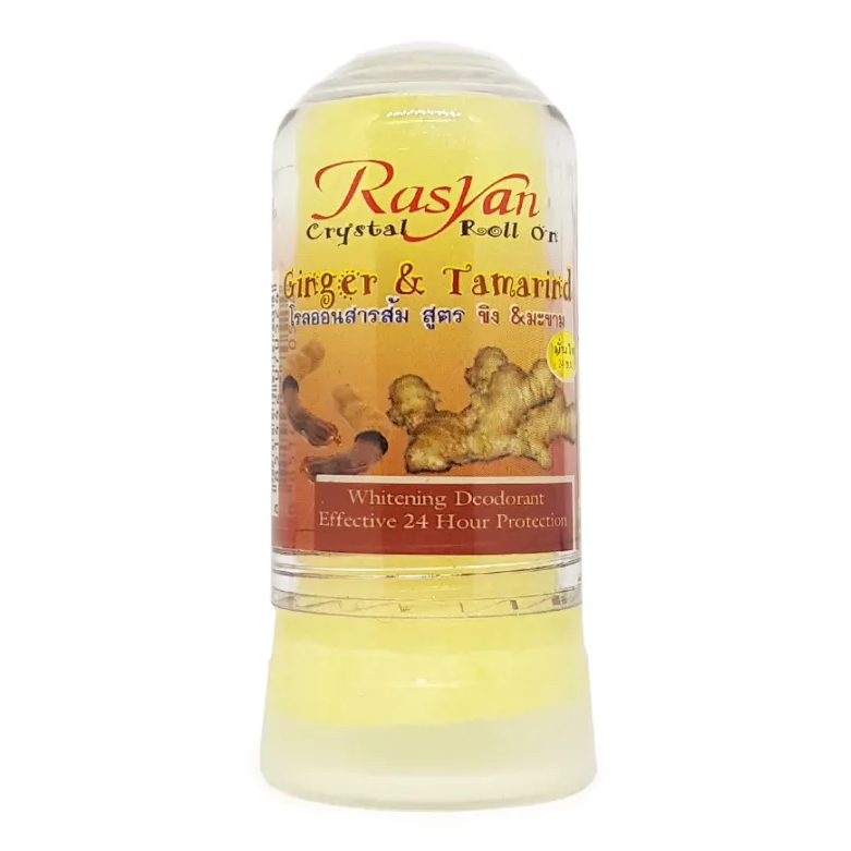 ISME - Crystal Roll-On Alum, Natural White, Ginger & Tamarind, Aloe Vera & Green Tea, Mangosteen 80g. (Mix of 4 Scents)