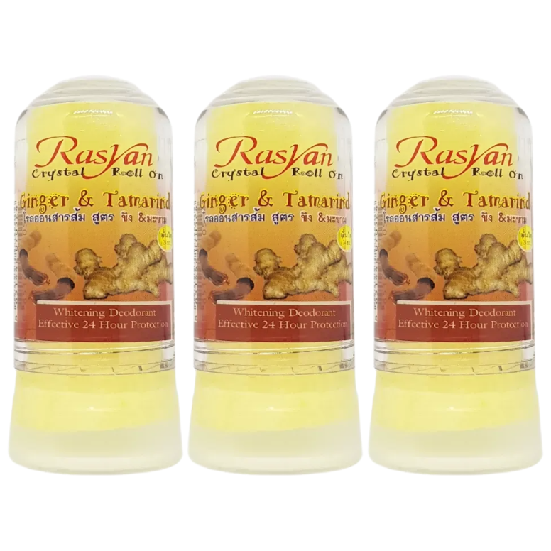 ISME - Ginger & Tamarind Crystal Roll-On Alum 80g. (Pack of 3)