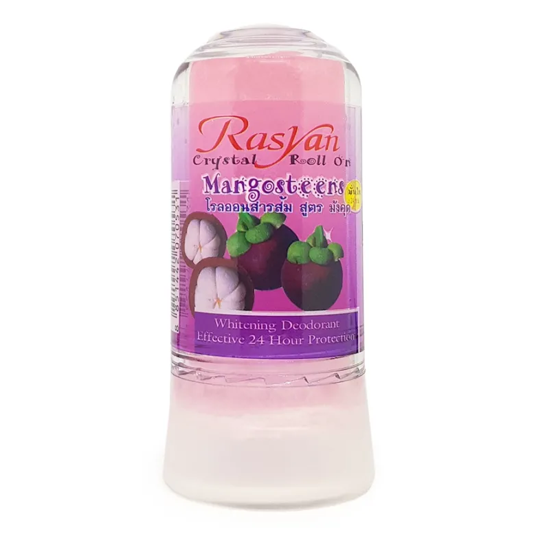 ISME - Crystal Roll-On Alum, Natural White, Ginger & Tamarind, Aloe Vera & Green Tea, Mangosteen 80g. (Mix of 4 Scents)