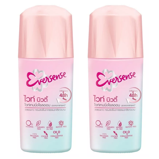 Eversense - Whitening Roll-On Deodorant White Beauty 45ml. (Pack of 2)