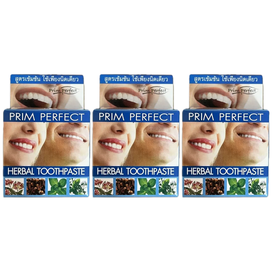 Poompuksa - Prim Perfect Herbal Toothpaste (Pack of 3) - Made in Thailand