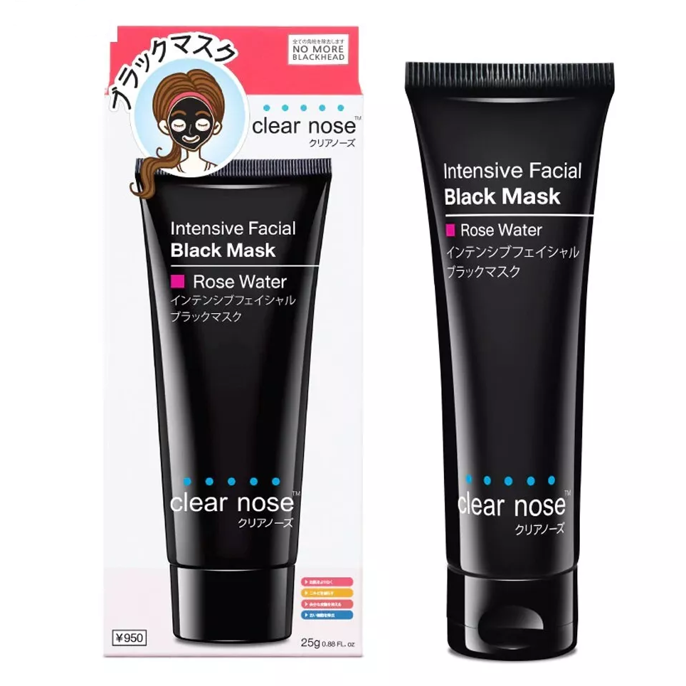 Clear Nose - Intensive Facial Black Mask Rose Water 25g.
