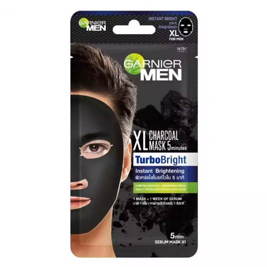 Garnier Men - Turbo Bright - XL Charcoal Mask 5min - Made in Indonesia