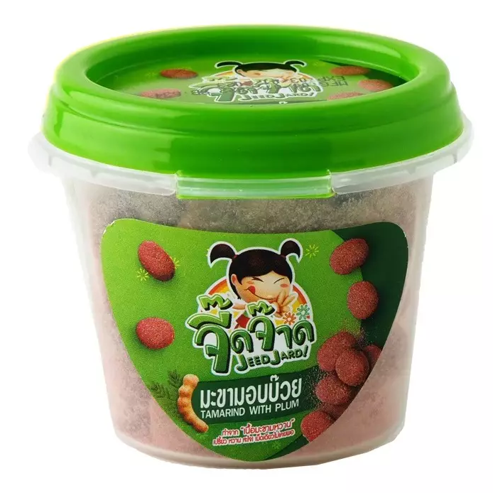 Jeedjad - Dried Tamarind with Plum 50 g. (Pack of 6)