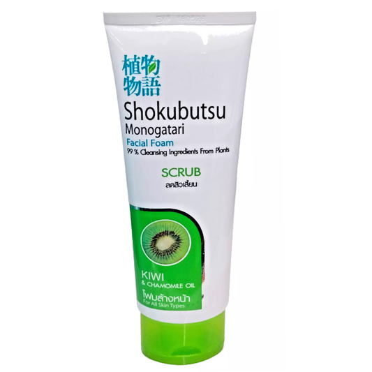Shokubutsu - Monogatari Facial Foam Scrub Kiwi 100g.