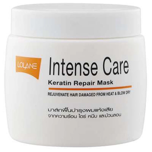 Lolane - Intense Care Keratin Repair Mask Rejuvenate Hair Damaged From Heat & Blow Dry 200g.