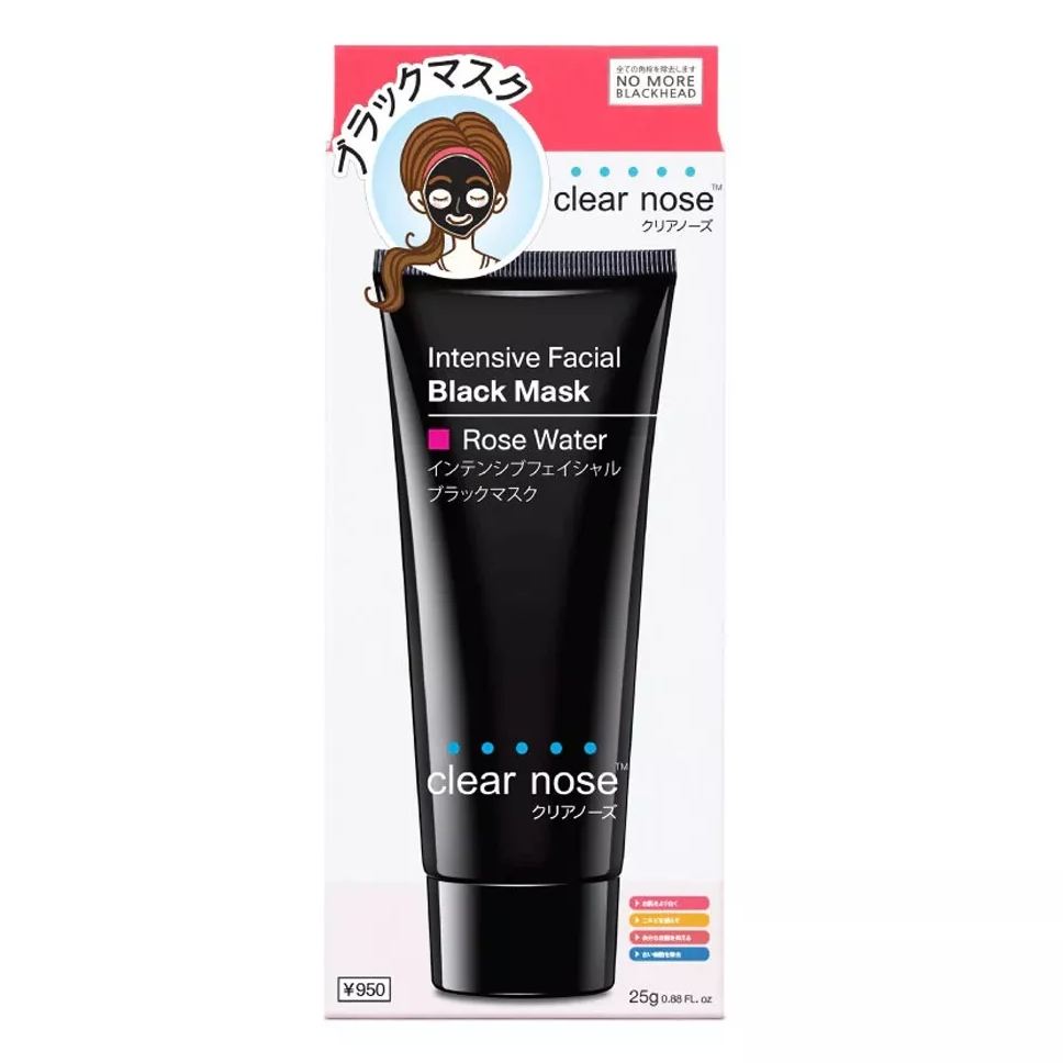Clear Nose - Intensive Facial Black Mask Rose Water 25g.