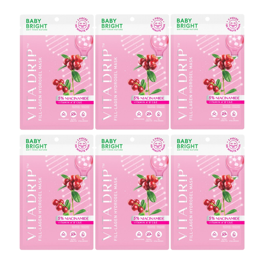 Baby Bright - Vita Drip Fill-lagen Hydrogel Mask 20g. (Pack of 6)