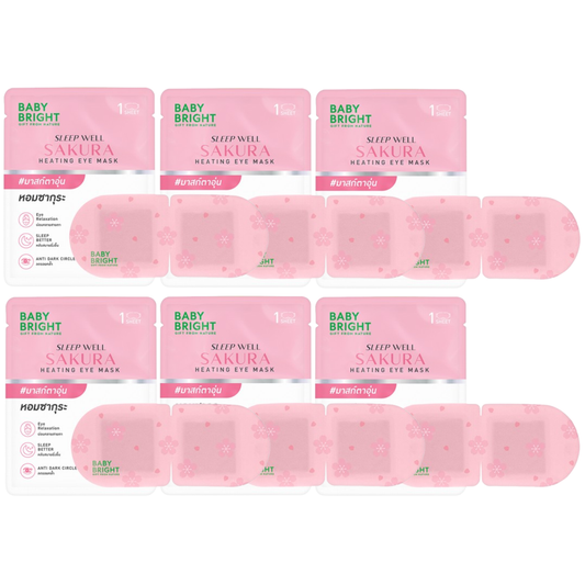 Baby Bright - Sleep Well Sakura Heating Eye Mask 10.5g. (Pack of 6)