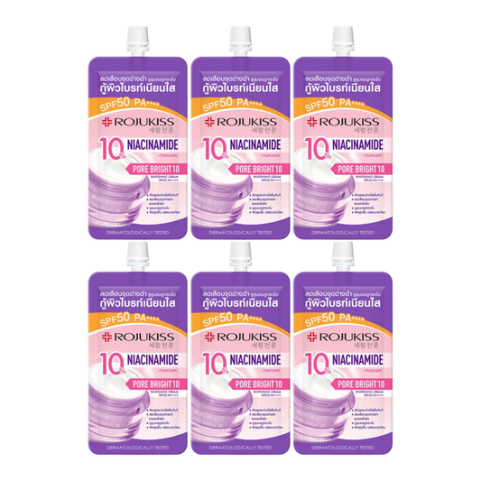 Rojukiss - Porebright10 Whitening Cream SPF50+ PA++++ 8ml. (Pack of 6)