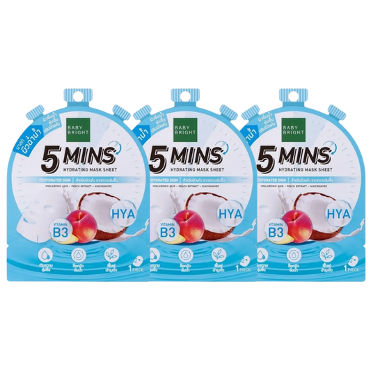 Baby Bright - 5 Mins Hydrating Mask Sheet 18g. (Pack of 3)