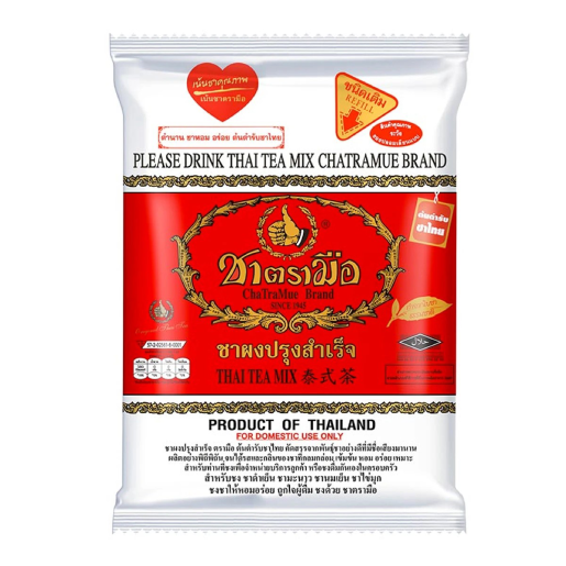 Cha Tra Mue - Thai Tea Mix Powder, Red Label, Bag type 400g.