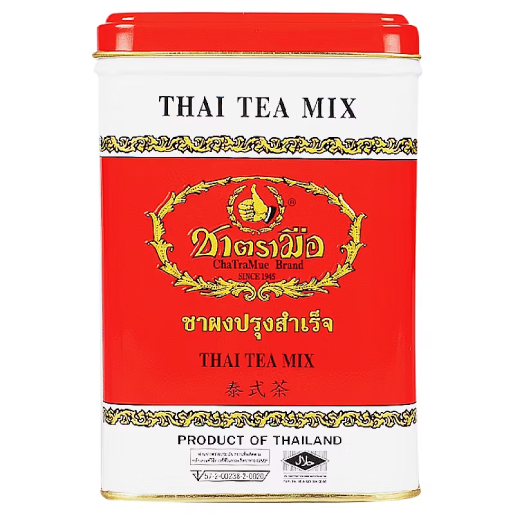 Cha Tra Mue - Thai Tea Mix Powder, Red Label, Tin type 4g. (50 bags in a tin)