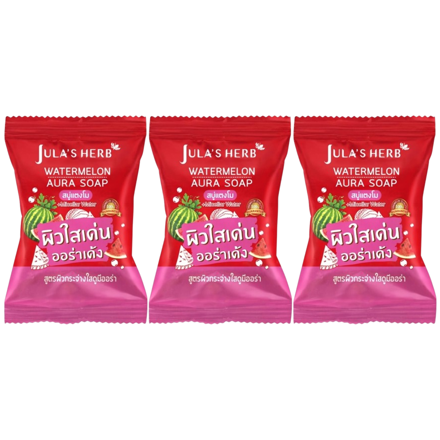 Jula's Herb - Watermelon Aura Soap 70g. (Pack of 3)