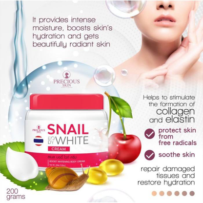 Precious Skin Thailand - Snail Body White Cream 200g.