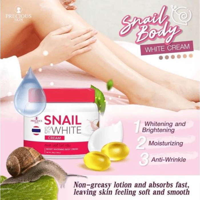 Precious Skin Thailand - Snail Body White Cream 200g.