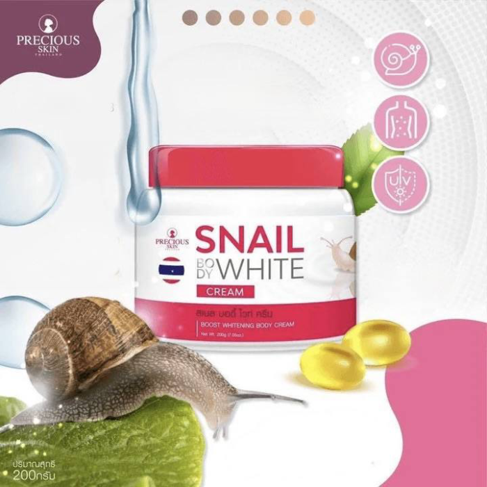 Precious Skin Thailand - Snail Body White Cream 200g.