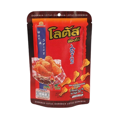 Lotus - Chicken Leg Snacks - Spicy and Sour Flavor 15 g. (Pack of 3) - Made in Vietnam