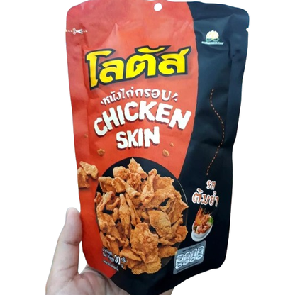 Lotus - Crispy Chicken Skin, Tom Yum Flavor, 30 g (Pack of 6) - Thailand