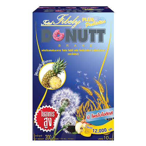 Donutt - Total Fiber Plus Probiotics - Pineapple Flavor (10 sachets)