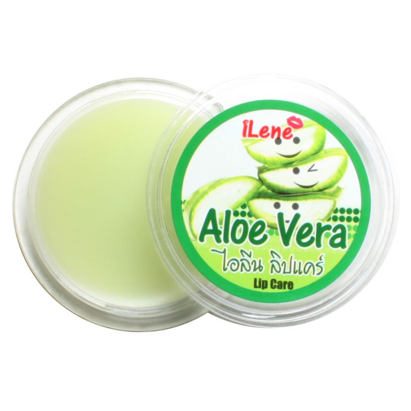 iLene - Aloe Vera Natural Lip Care Balm Moisturiser 10g. (Pack of 8)