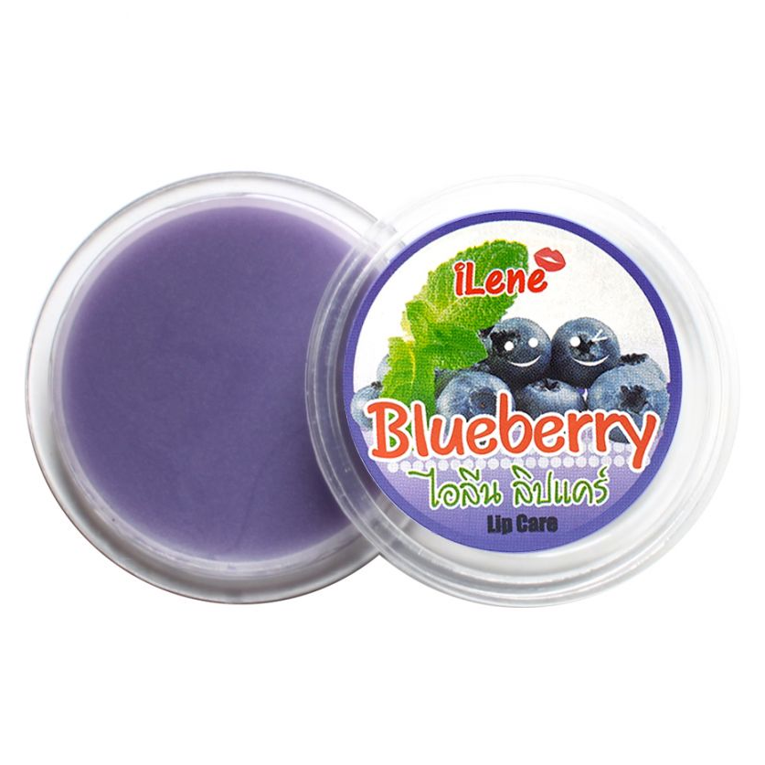 iLene - Blueberry Natural Lip Care Balm Moisturiser 10g. (Pack of 8)
