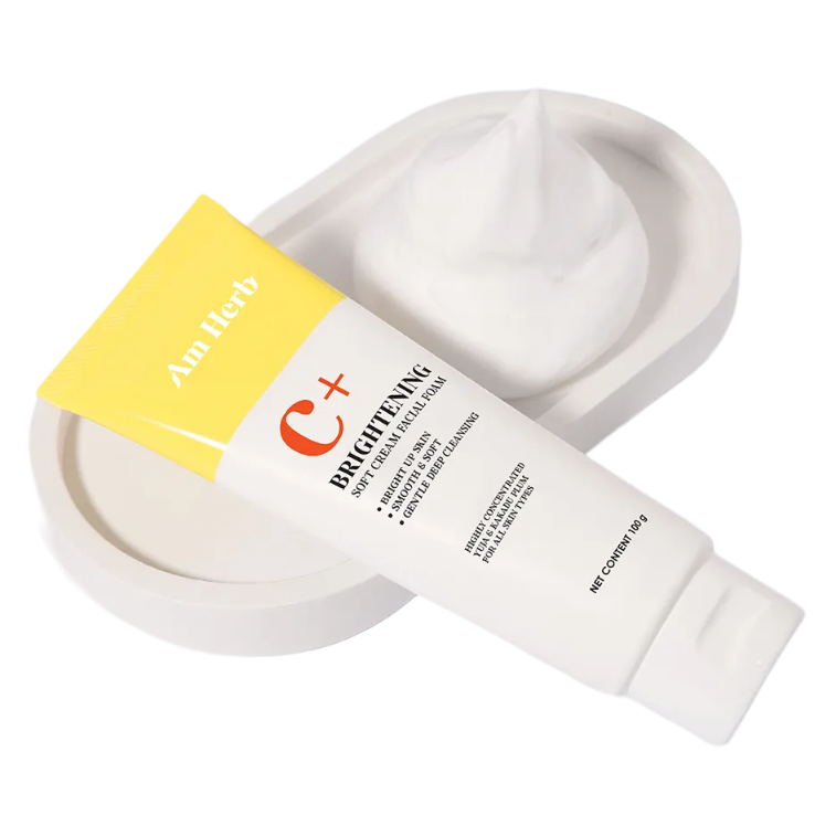 Am Herb - C+ Brightening Soft Cream Facial Foam 100g.