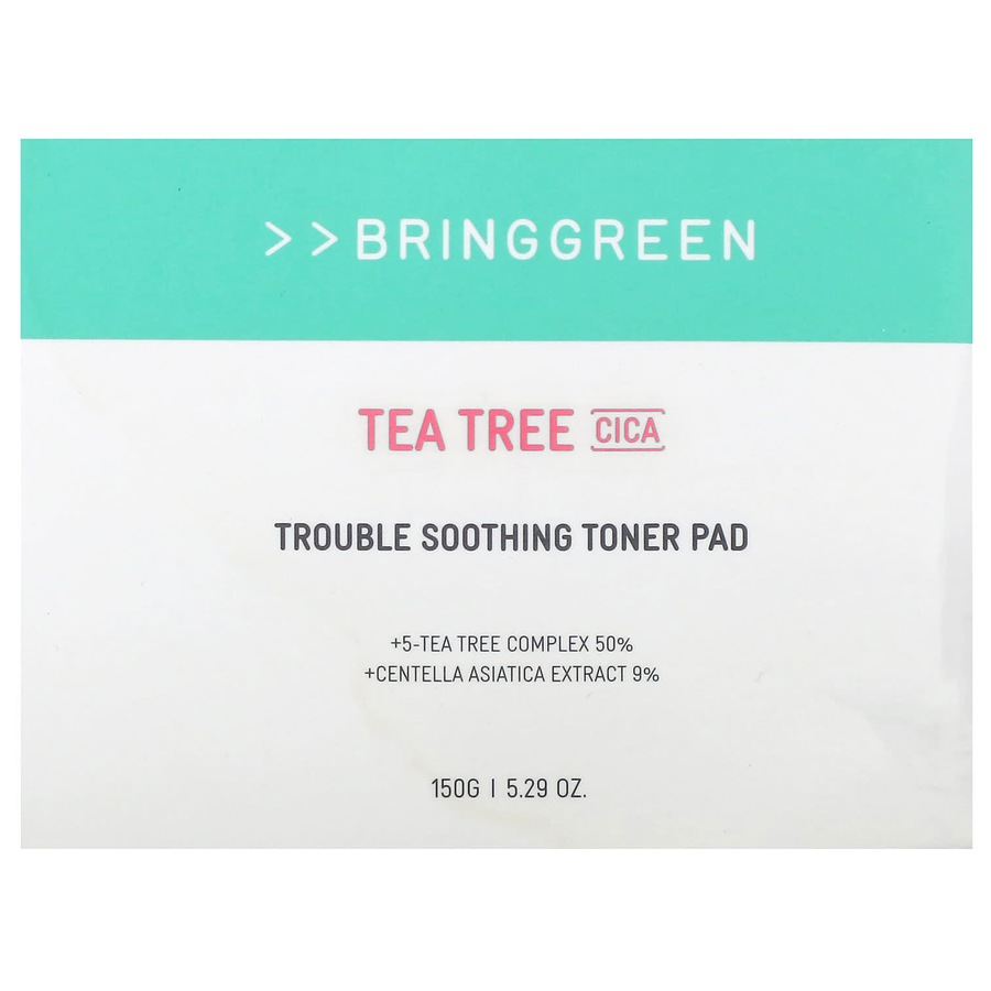 Bringgreen - Tea Tree Cica Trouble Soothing Toner Pad 150g. (90 Pads)