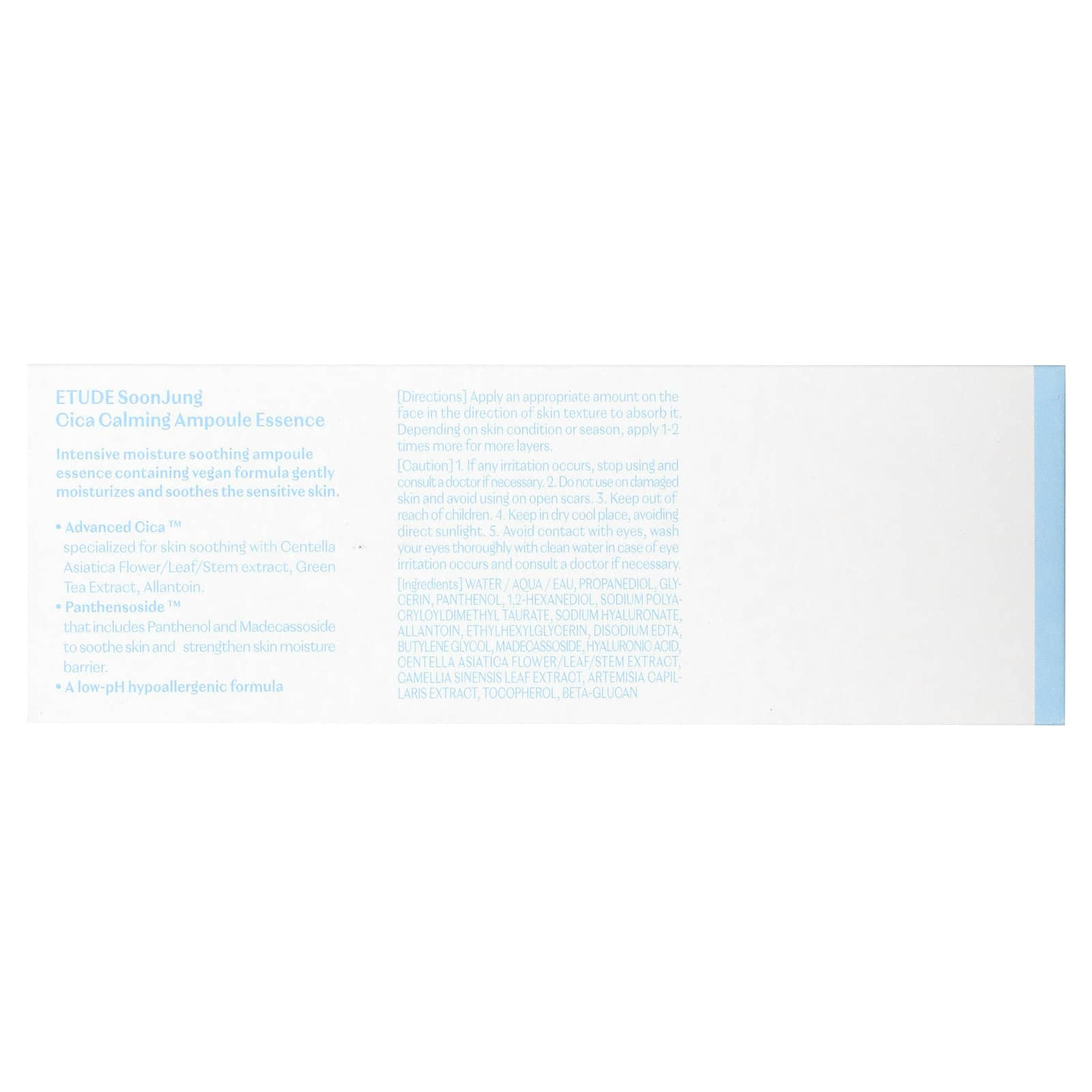 Etude - SoonJung Cica Calming Ampoule Essence 50ml.