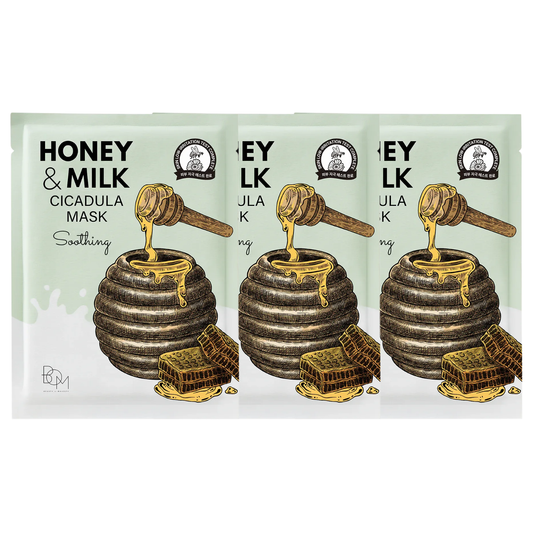 BOM - Beauty of Majesty - Honey and Milk Cicadula Soothing Mask 25g. (Pack of 3)