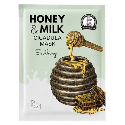 BOM - Beauty of Majesty - Honey and Milk Cicadula Soothing Mask 25g. (Pack of 3)