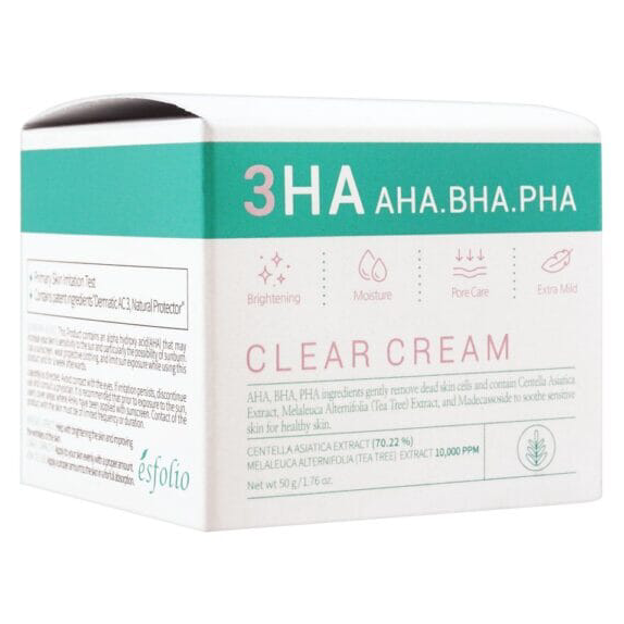 Esfolio - 3Ha Clear Cream AHA BHA PHA 50g.
