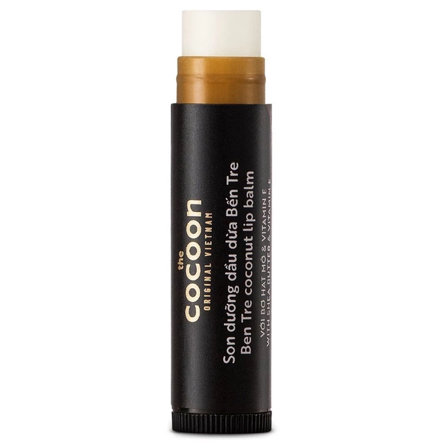 Cocoon Vietnam - Ben Tre Coconut Lip Balm (Son Dưỡng Dầu Dừa Bến Tre) with Shea Butter & Vitamin E 5g. (Pack of 3)