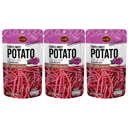 Nacket - Purple Sweet Potato Chips 85g. (Pack of 3)